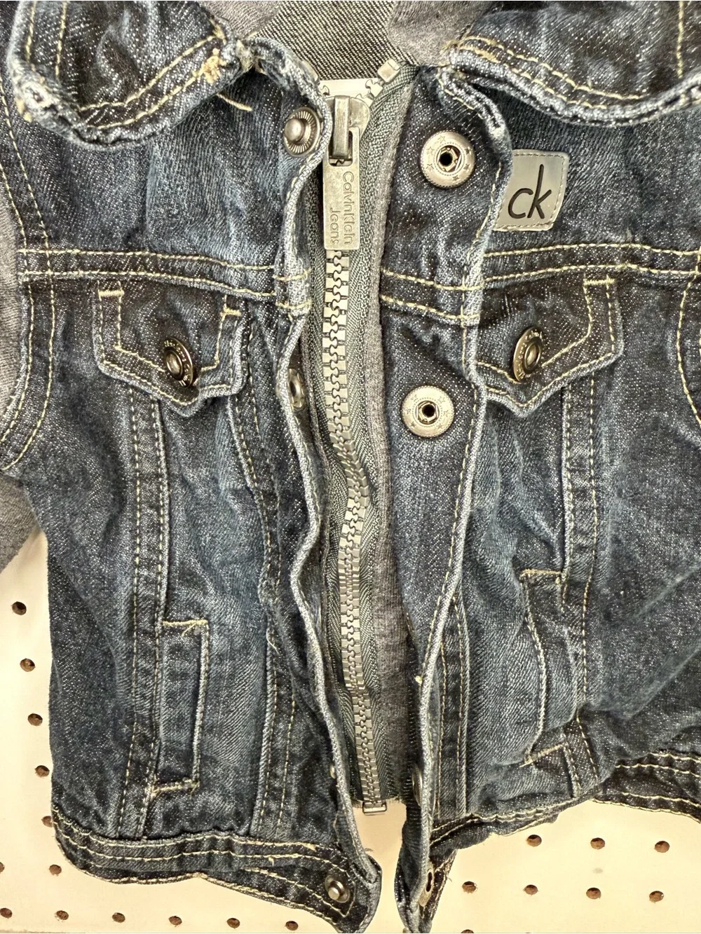 Calvin Klein Jeans Baby Hooded Denim Jacket 6–9 Months